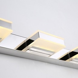 Lampe miroir carrée en acier inoxydable et acrylique