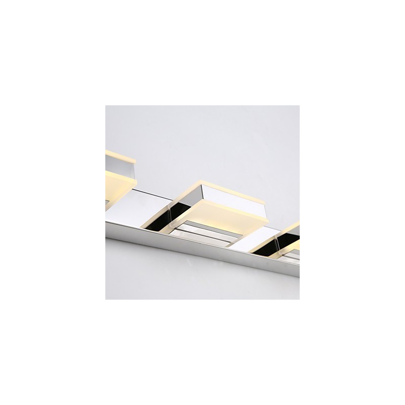 Lampe miroir carrée en acier inoxydable et acrylique
