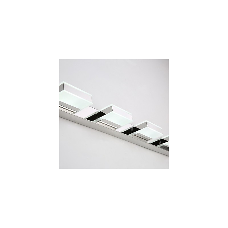 Lampe miroir carrée en acier inoxydable et acrylique