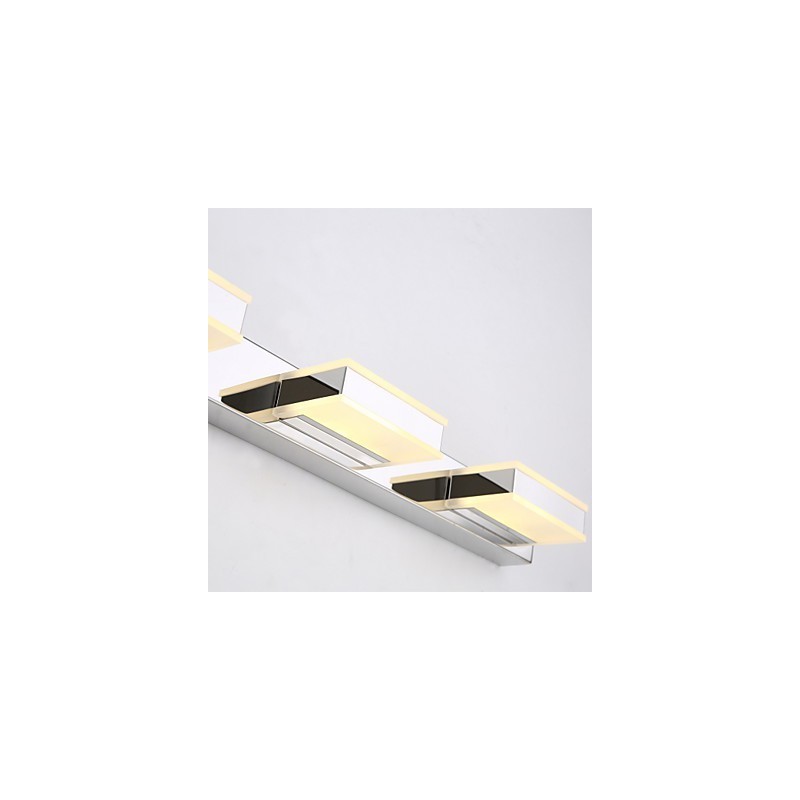 Lampe miroir carrée en acier inoxydable et acrylique