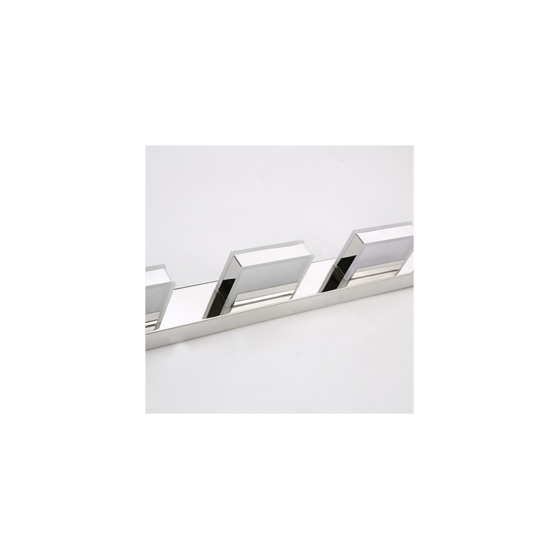 Lampe miroir carrée en acier inoxydable et acrylique