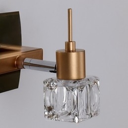 Éclairage de salle de bain en cristal moderne contemporain G4 métal