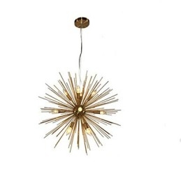 Lustre rétro imitation cuivre créatif à 10 lumières