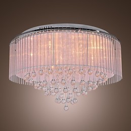 Plafonnier moderne contemporain en cristal électroplaqué