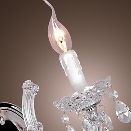Applique murale élégante en cristal à 2 lumières