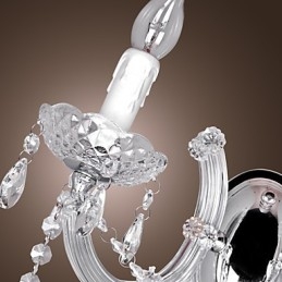 Applique murale élégante en cristal à 2 lumières