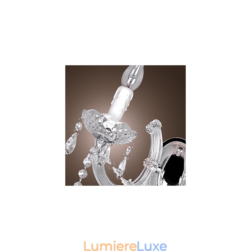 Applique murale élégante en cristal à 2 lumières