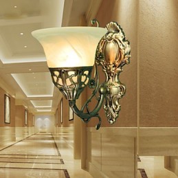 Appliques murales européennes en métal plaqué bronze, éclairage avec lampe de chevet, de salon, de balcon, miroir avant