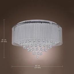Plafonnier moderne contemporain en cristal électroplaqué