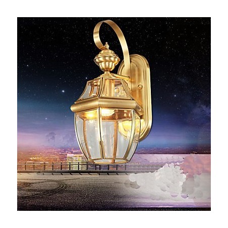 Lampe de jardin entièrement en cuivre, lampe d'extérieur étanche Lampe de jardin entièrement en cuivre, lampe d'extérieur étanche