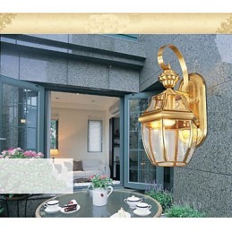 Lampe de jardin entièrement en cuivre, lampe d'extérieur étanche
