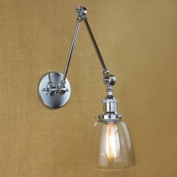 Barre réglable en verre chromé à double bras argenté pour KTV, chevet, allée, restaurant, hôtel, mur de chambre