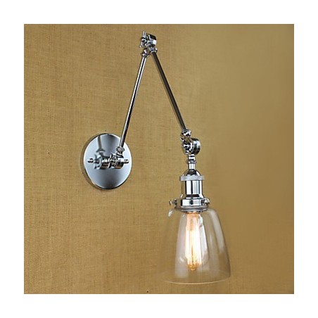 Barre réglable en verre chromé à double bras argenté pour KTV, chevet, allée, restaurant, hôtel, mur de chambre Barre réglable en verre chromé à double bras argenté pour KTV, chevet, allée, restaurant, hôtel, mur de chambre