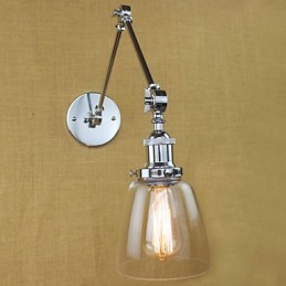 Barre réglable en verre chromé à double bras argenté pour KTV, chevet, allée, restaurant, hôtel, mur de chambre