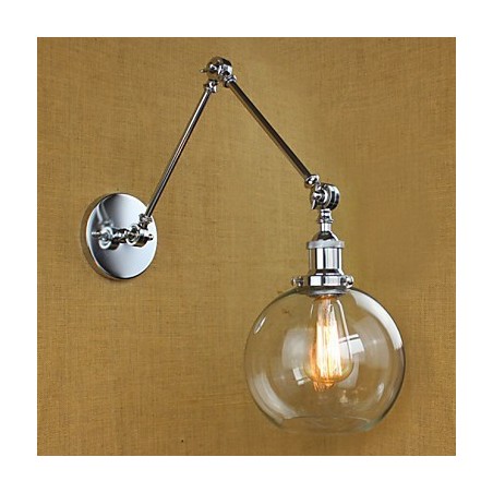 Barre réglable en verre chromé à double bras argenté pour KTV, chevet, allée, restaurant, hôtel, mur de chambre Barre réglable en verre chromé à double bras argenté pour KTV, chevet, allée, restaurant, hôtel, mur de chambre