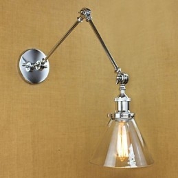 Barre réglable en verre chromé à double bras argenté pour KTV, chevet, allée, restaurant, hôtel, mur de chambre