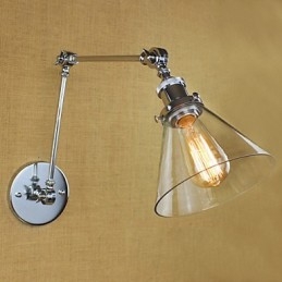 Barre réglable en verre chromé à double bras argenté pour KTV, chevet, allée, restaurant, hôtel, mur de chambre