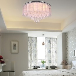 Plafonnier moderne contemporain en cristal électroplaqué