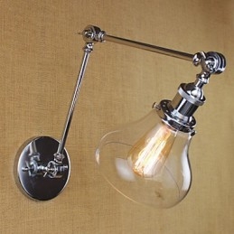 Barre réglable en verre chromé à double bras argenté pour KTV, chevet, allée, restaurant, hôtel, mur de chambre