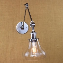 Barre réglable en verre chromé à double bras argenté pour KTV, chevet, allée, restaurant, hôtel, mur de chambre
