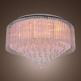 Plafonnier moderne contemporain en cristal électroplaqué