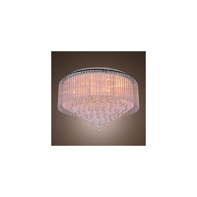 Plafonnier moderne contemporain en cristal électroplaqué