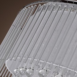Plafonnier moderne contemporain en cristal électroplaqué