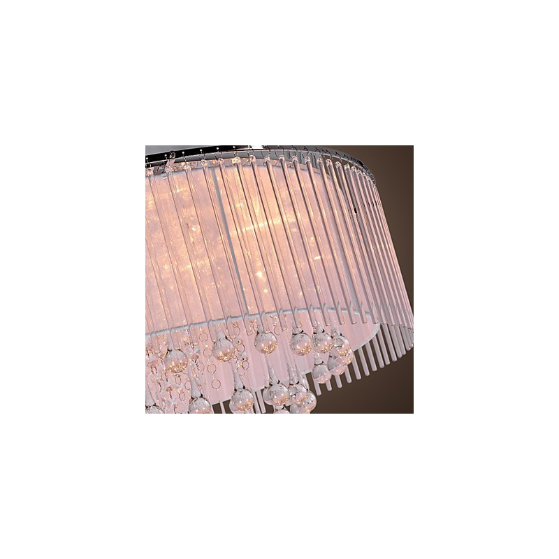 Plafonnier moderne contemporain en cristal électroplaqué