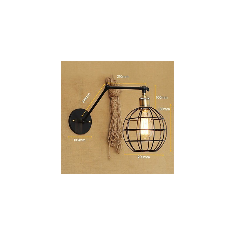 Appliques murales, lampes pivotantes, lampes de lecture, style mini, style rustique, style lodge, métal