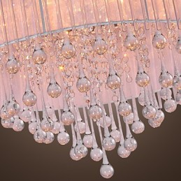 Plafonnier moderne contemporain en cristal électroplaqué