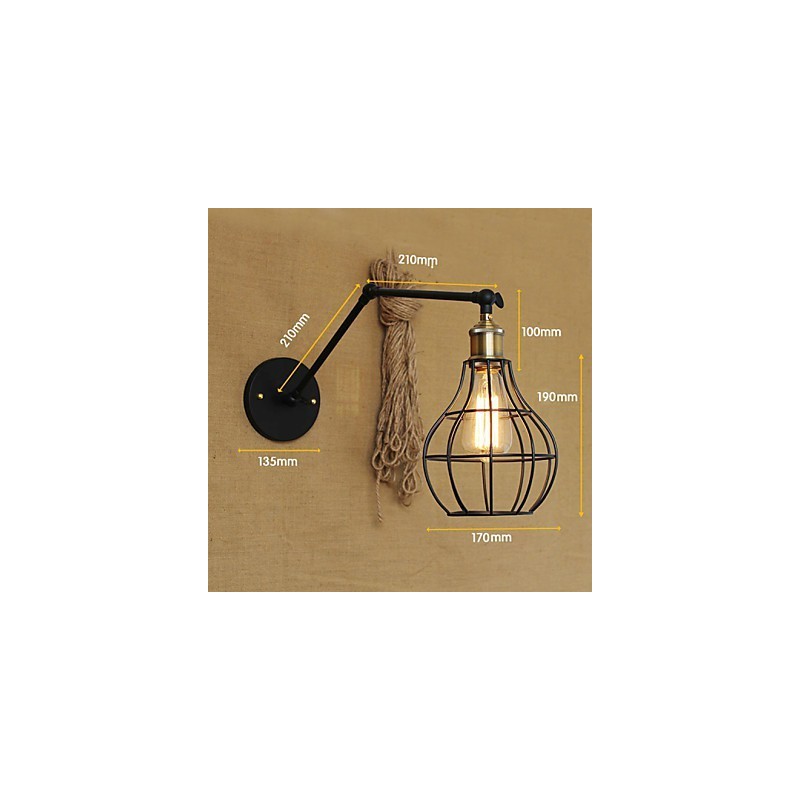 Appliques murales, lampes pivotantes, lampes de lecture, style mini, style rustique, style lodge, métal
