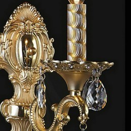 Applique murale luxueuse en cristal avec ampoule bougie