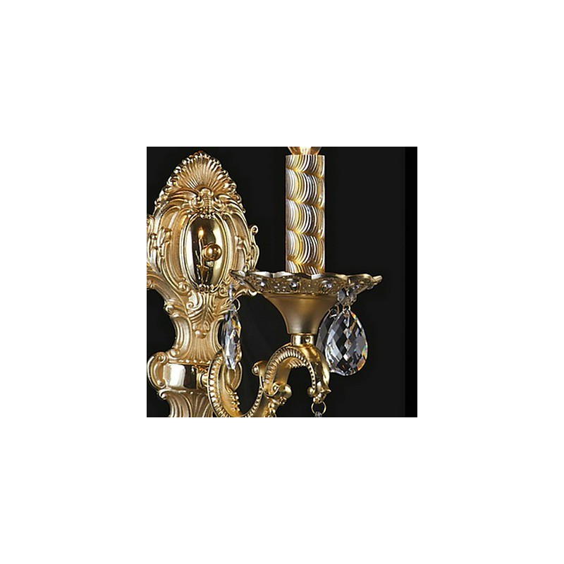 Applique murale luxueuse en cristal avec ampoule bougie