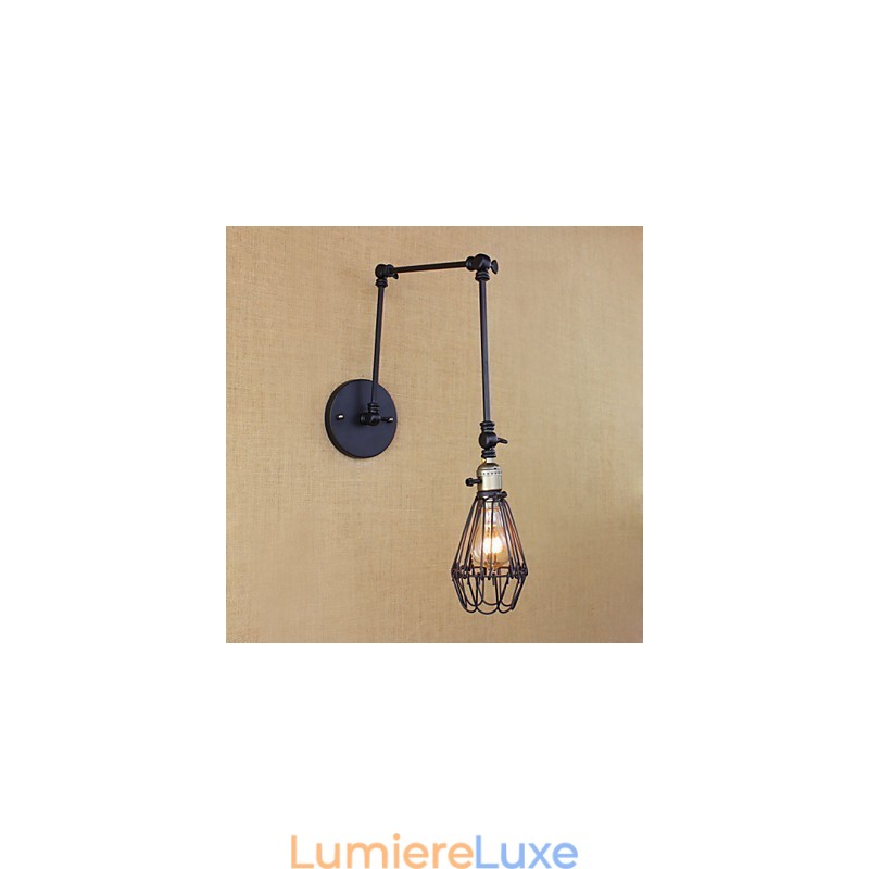 Lampe de bar rétro industrielle à bras en fer pour couloir, allée, escaliers, couloir, table, simple et créative