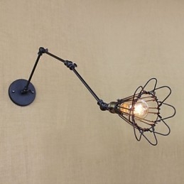 Lampe de bar rétro industrielle à bras en fer pour couloir, allée, escaliers, couloir, table, simple et créative