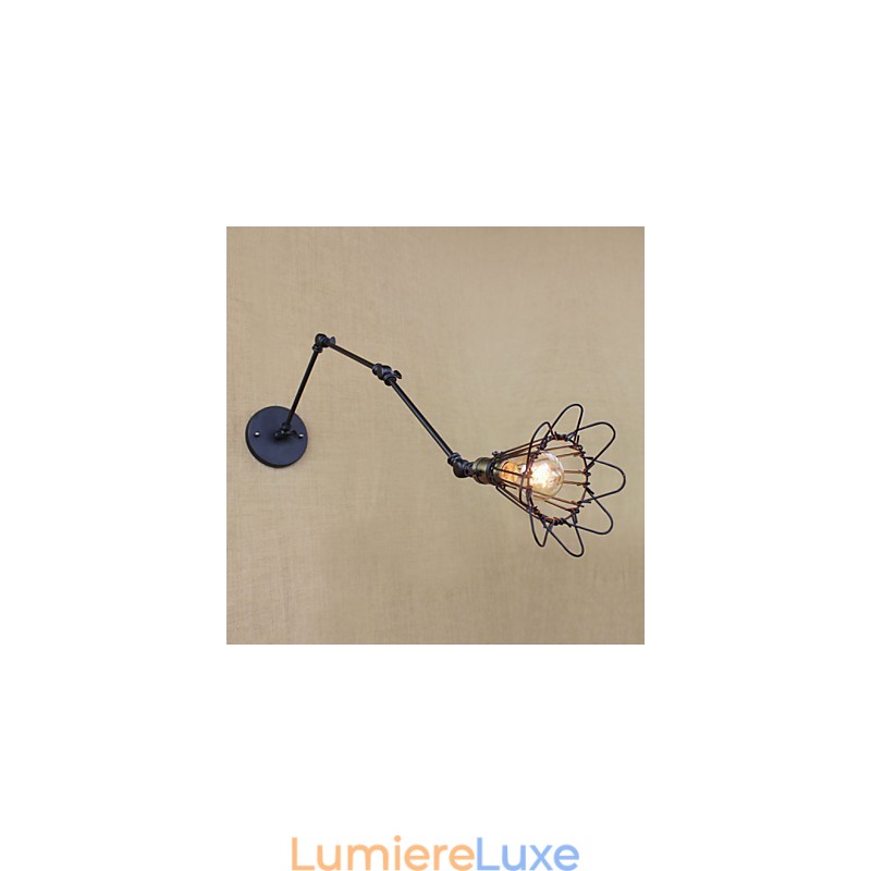 Lampe de bar rétro industrielle à bras en fer pour couloir, allée, escaliers, couloir, table, simple et créative