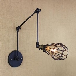 Lampe de bar rétro industrielle à bras en fer pour couloir, allée, escaliers, couloir, table, simple et créative
