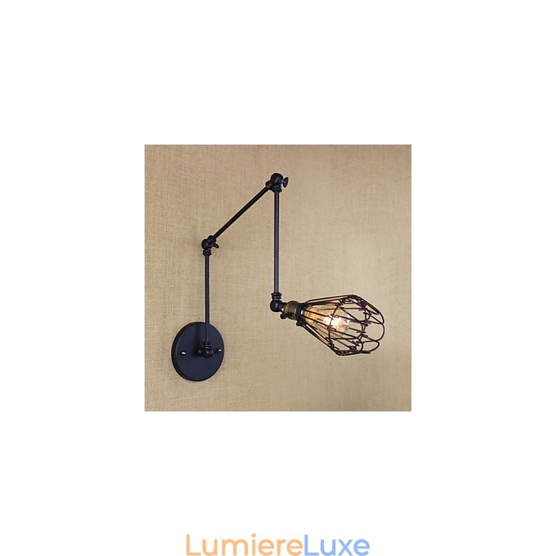 Lampe de bar rétro industrielle à bras en fer pour couloir, allée, escaliers, couloir, table, simple et créative