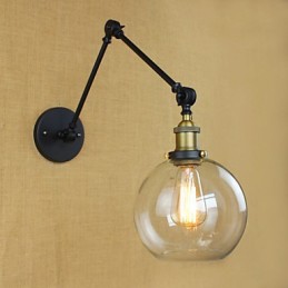 Le long bras du mur de verre en fer industriel créatif télescopique chambre rétro nostalgique restaurant pliable allée