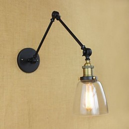 Le bras long du mur de verre en fer industriel créatif télescopique chambre rétro nostalgique restaurant pliable allée