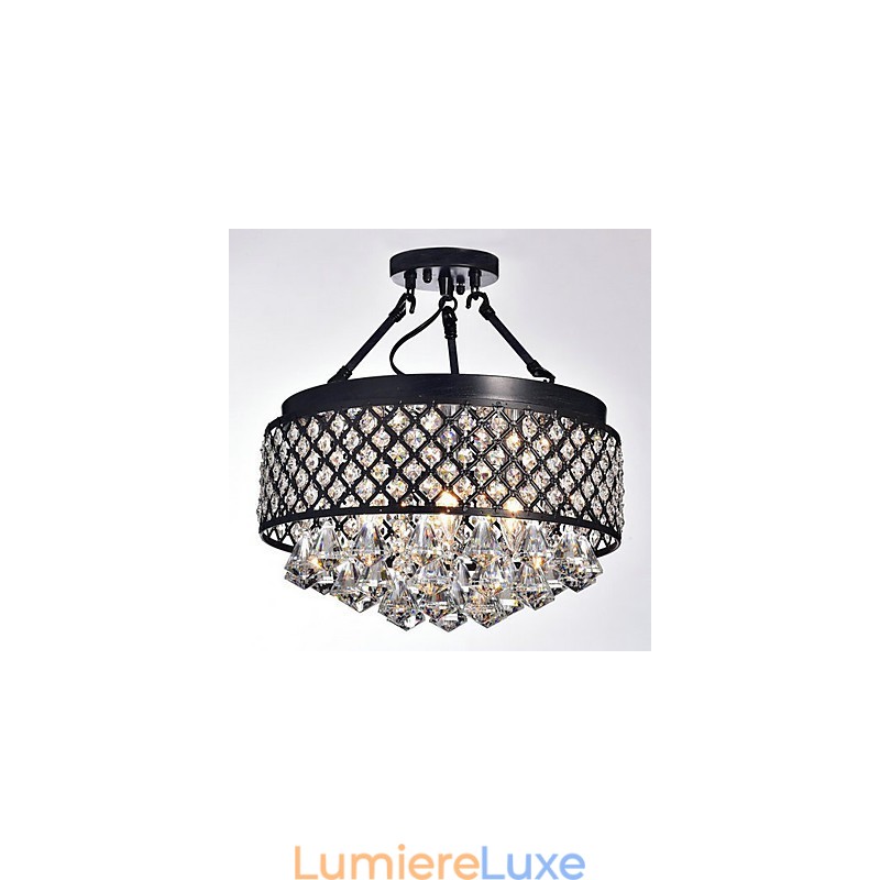Plafonnier en métal avec peinture cristal classique traditionnelle