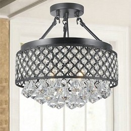 Plafonnier en métal avec peinture cristal classique traditionnelle