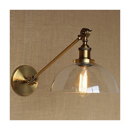 Applique murale rétro créative en verre et laiton, style campagnard américain, idéal pour une chambre à coucher ou un hall Applique murale rétro créative en verre et laiton, style campagnard américain, idéal pour une chambre à coucher ou un hall