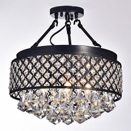 Plafonnier en métal avec peinture cristal classique traditionnelle