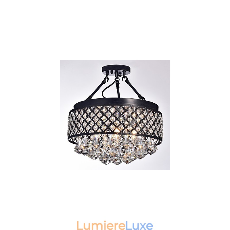 Plafonnier en métal avec peinture cristal classique traditionnelle