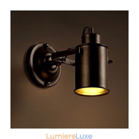 Applique murale vintage industrielle en fer forgé noir, luminaire rétro décoratif pour couloir Applique murale vintage industrielle en fer forgé noir, luminaire rétro décoratif pour couloir