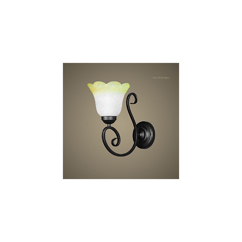 Applique murale vintage en fer et verre avec bras pivotant, luminaire décoratif d'intérieur pour chambre à coucher, 110/220 V, idéal pour un salon