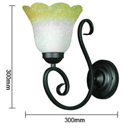 Applique murale vintage en fer et verre avec bras pivotant, luminaire décoratif d'intérieur pour chambre à coucher, 110/220 V, idéal pour un salon