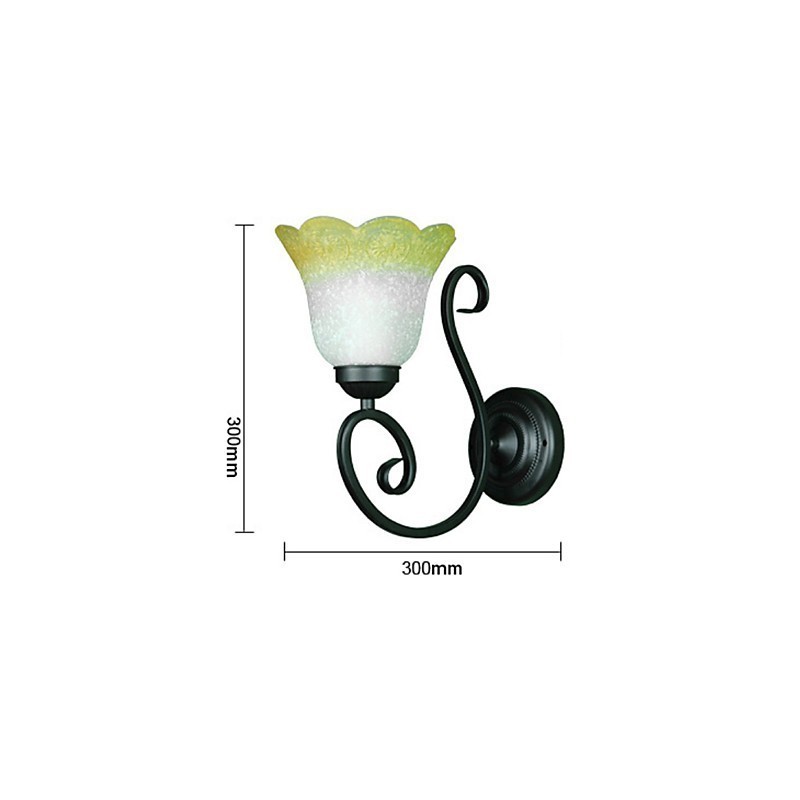 Applique murale vintage en fer et verre avec bras pivotant, luminaire décoratif d'intérieur pour chambre à coucher, 110/220 V, idéal pour un salon