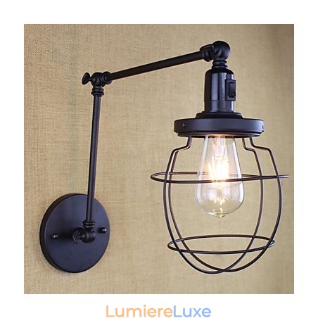 Lampe murale style lit, hôtel, restaurant, bras en fer, double, rétro, vintage, ceinture noire, interrupteur Lampe murale style lit, hôtel, restaurant, bras en fer, double, rétro, vintage, ceinture noire, interrupteur